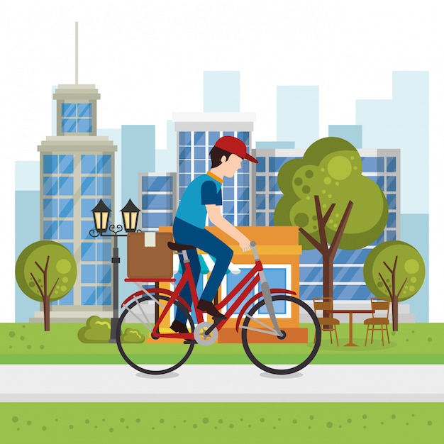 Download Bike Logistics Logo Ideas PSD - Free PSD Mockup Templates