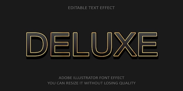 Premium Vector | Deluxe text font effect