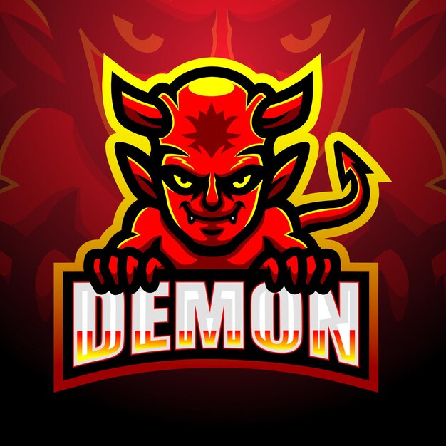 Premium Vector | Demon mascot esport illustration