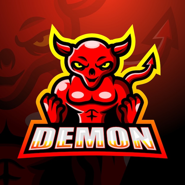 Premium Vector | Demon mascot esport illustration