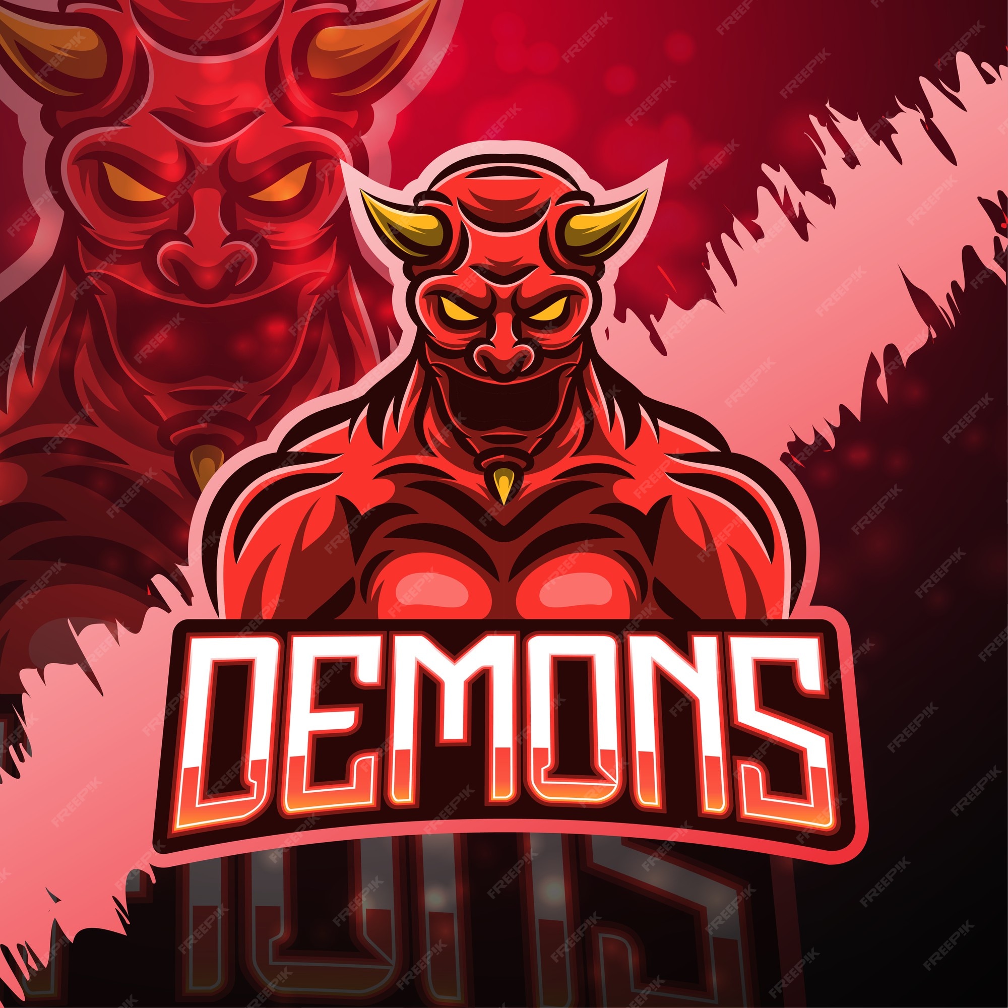 Premium Vector | Demon sport mascot logo design