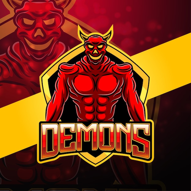 Premium Vector | Demon sport mascot logo design