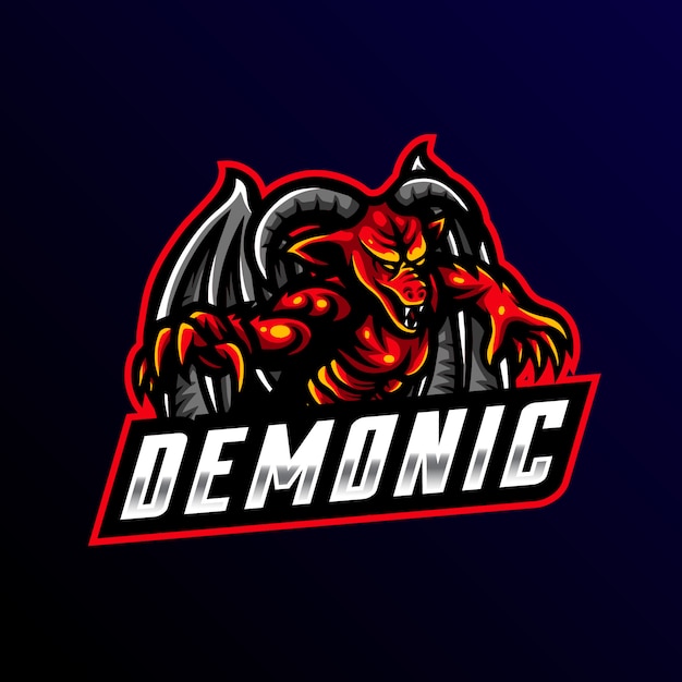 Premium Vector | Demonic mascot logo esport gaming