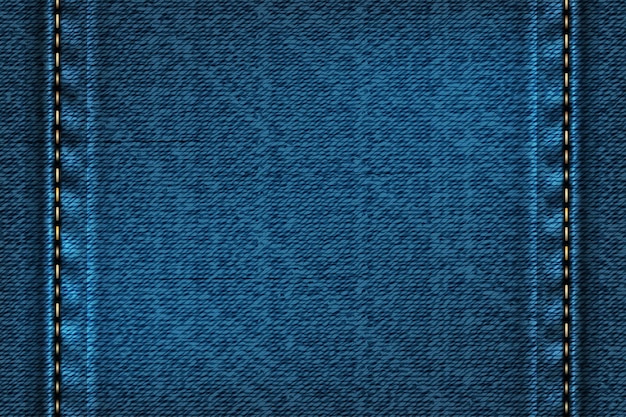 Premium Vector | Denim rectangular background with seam. illustration ...