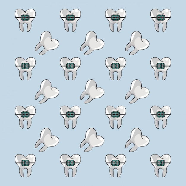 Premium Vector | Dental braces background