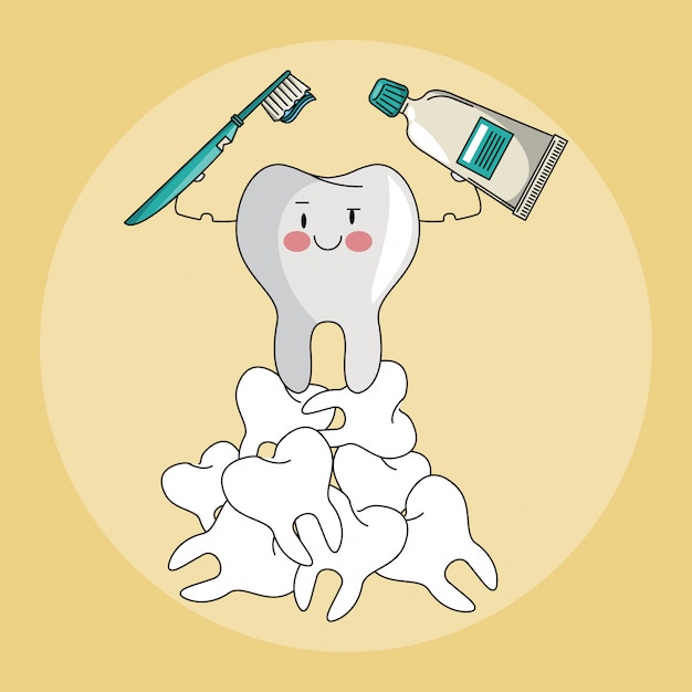 Premium Vector | Dental care cartoons