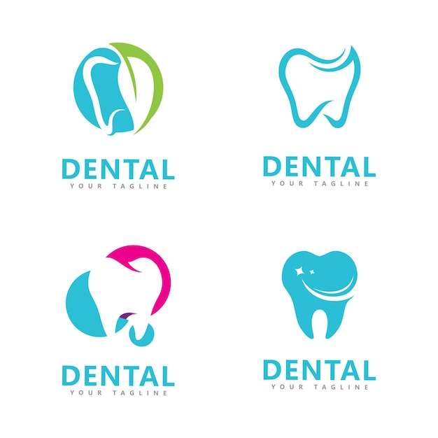 Premium Vector | Dental concept logo design template