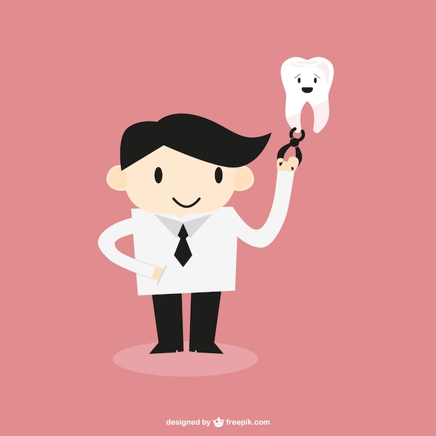 Dentist character with a tooth