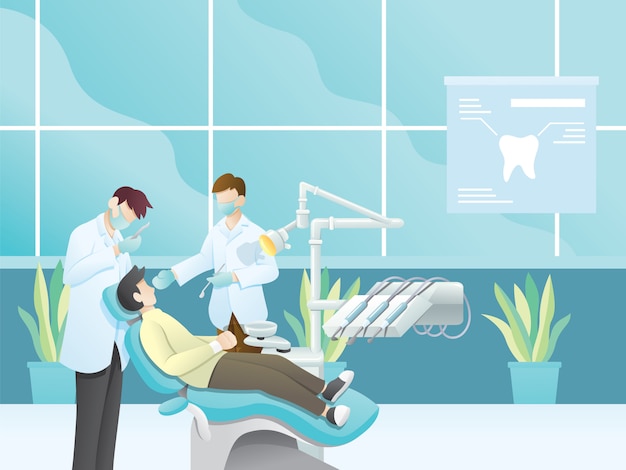 Premium Vector Dentist Illustration