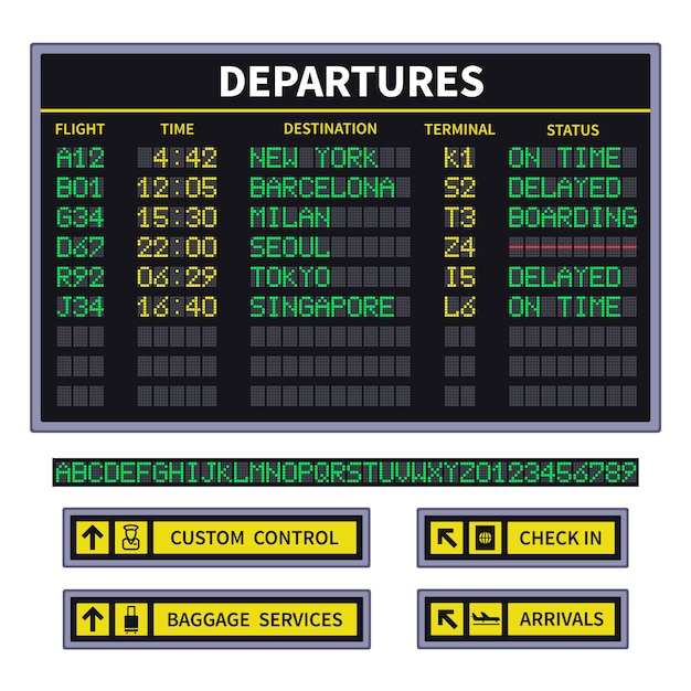 premium-vector-departure-board-airport-board-announcement