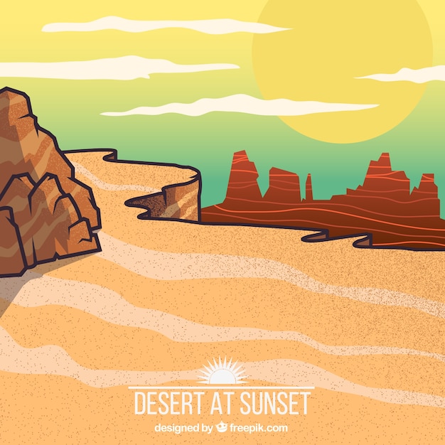 Desert at sunset