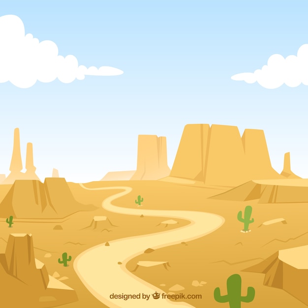 Desert landscape Vector | Premium Download