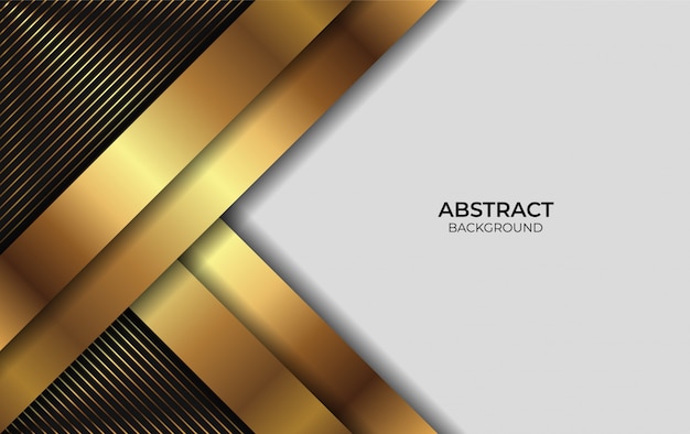 Design abstract background gold and black | Premium Vector