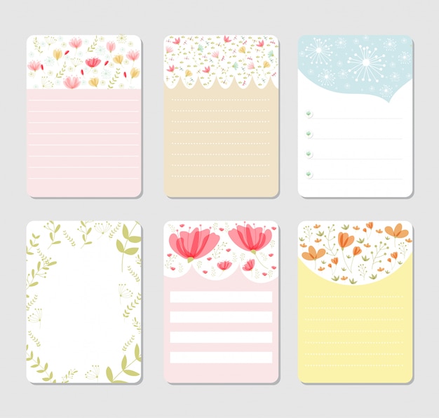 Design background for notebook set | Premium Vector