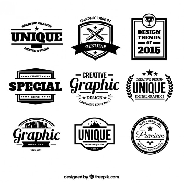 Download Vector Design Badges In Retro Style Vectorpicker