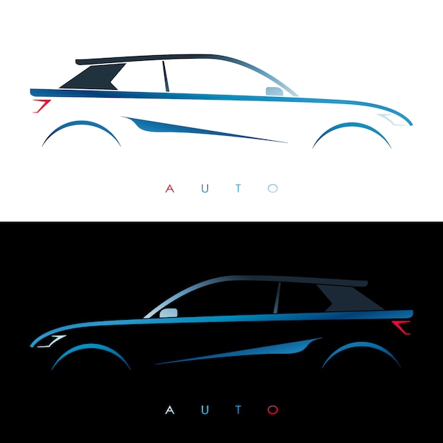 Premium Vector | Design blue car