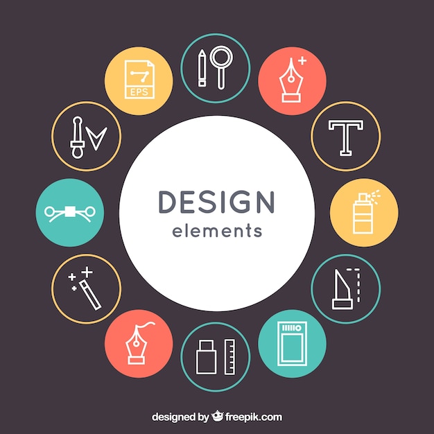 Download Design elements background | Free Vector