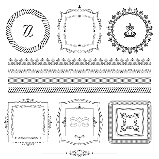Design elements set Premium Vector
