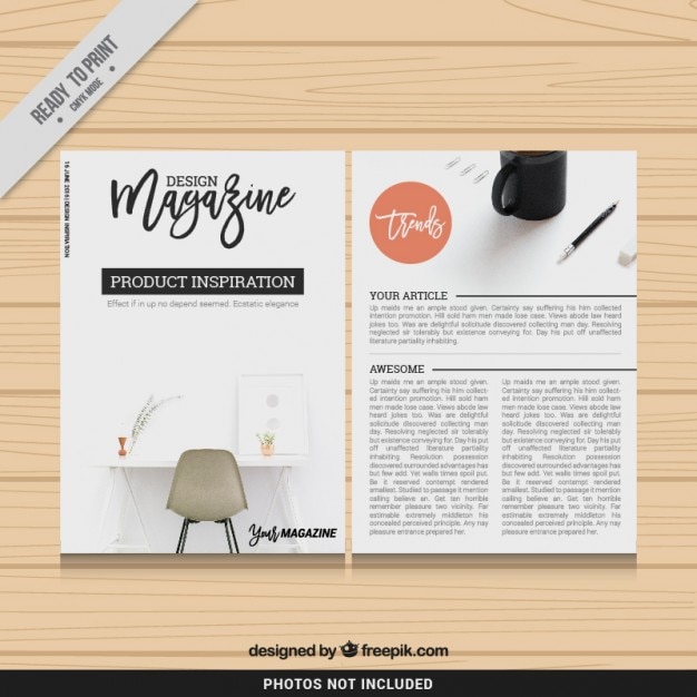 magazine template psd