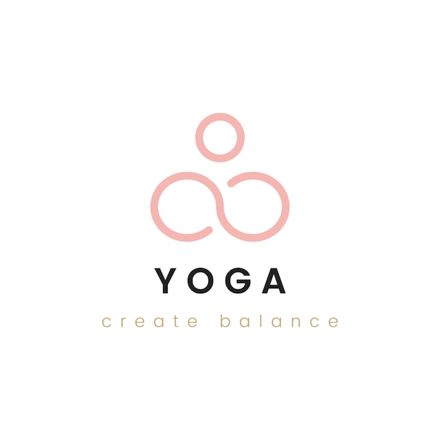 Design of yoga create balance logo\
vector