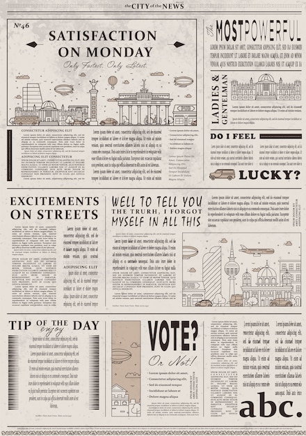 Old Style Newspaper Template from image.freepik.com