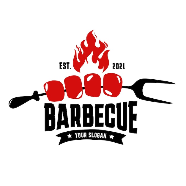 Free Vector | Detailed Barbecue Logo Template