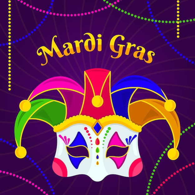 Free Vector | Detailed flat mardi gras