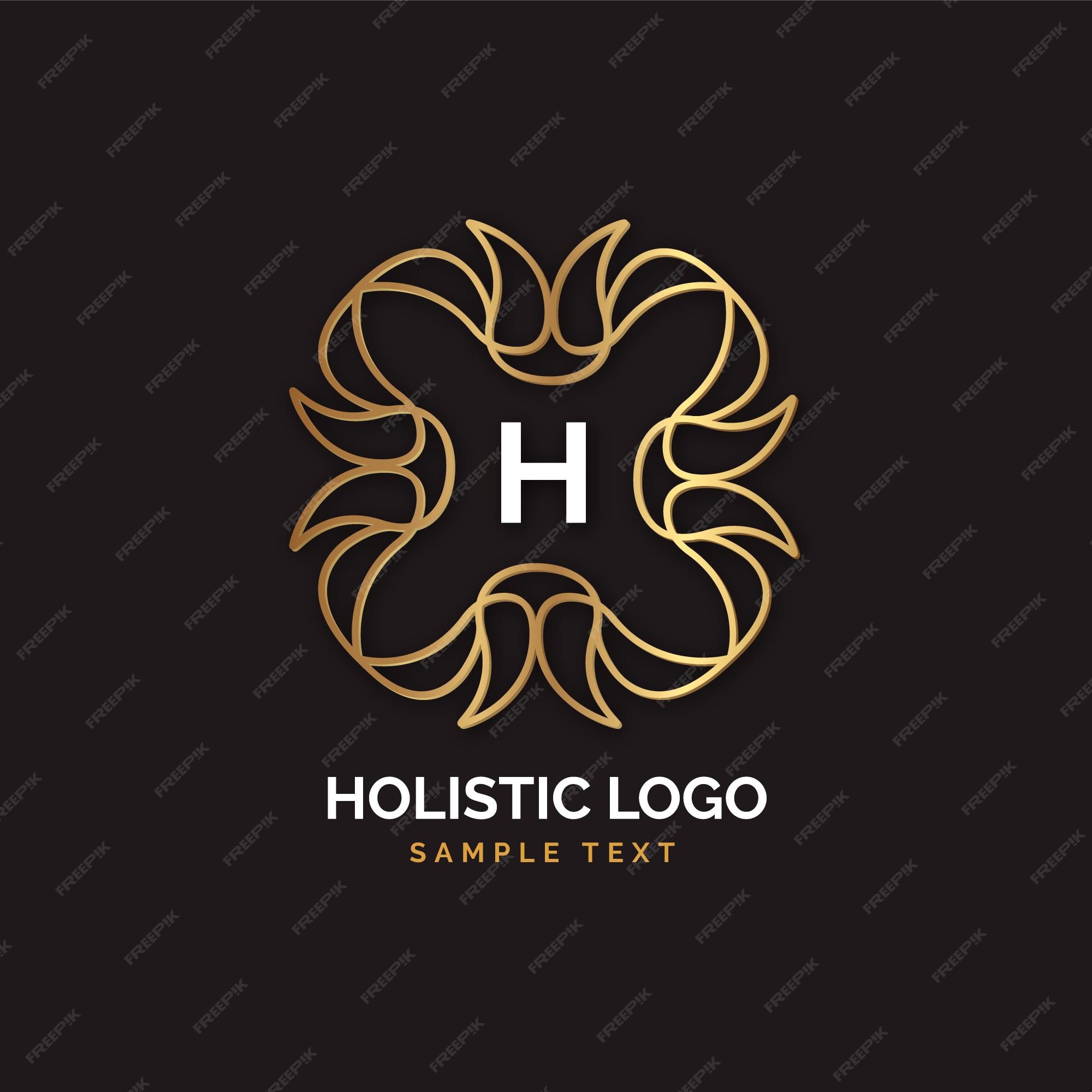 Free Vector | Detailed golden holistic logo