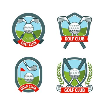 Free Vector | Detailed golf logo collection