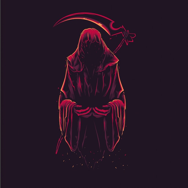 Download Detailed grim reaper illustration | Premium Vector