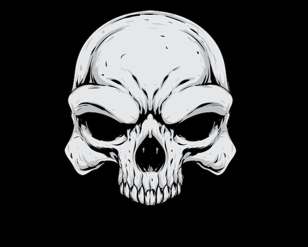 Premium Vector | Detailed hand drawn skull