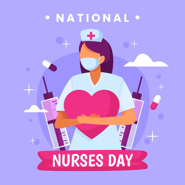 Free Vector Detailed national nurses day illustration