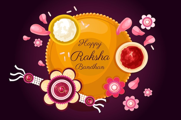 Detailed raksha bandhan illustration Free Vector