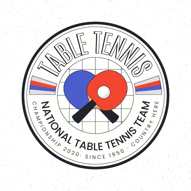 Free Vector | Detailed table tennis logo concept