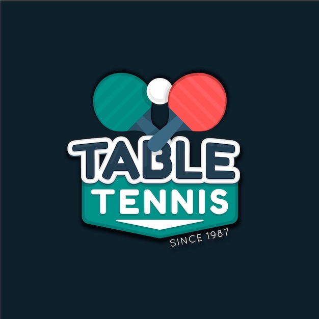 Free Vector Detailed Table Tennis Logo 4645