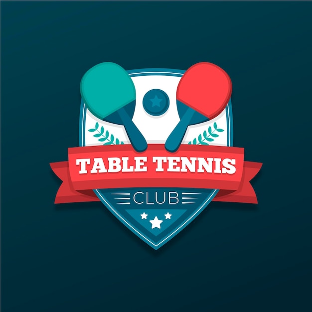 Free Vector Detailed Table Tennis Logo 7677