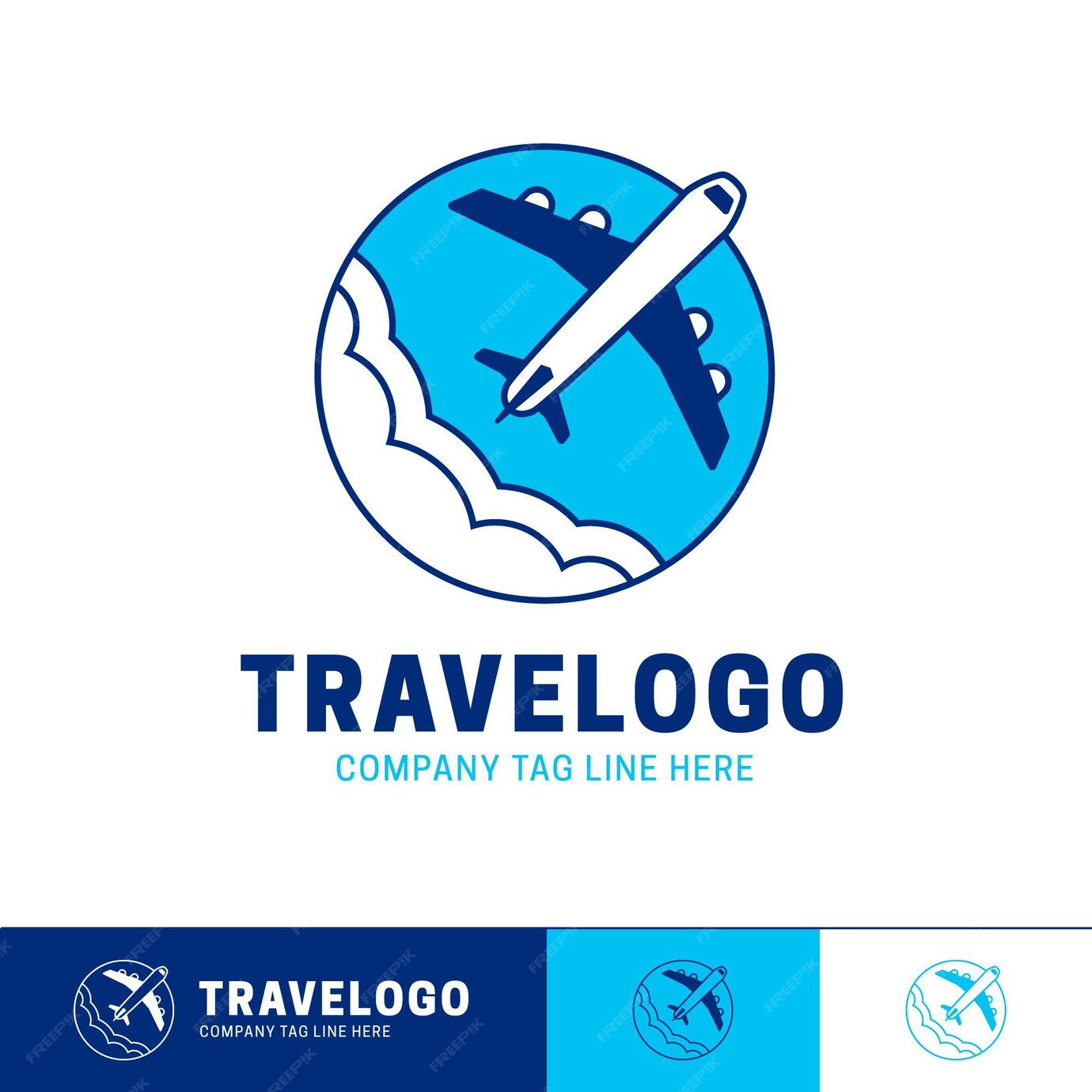 Free Vector | Detailed traveling company logo template