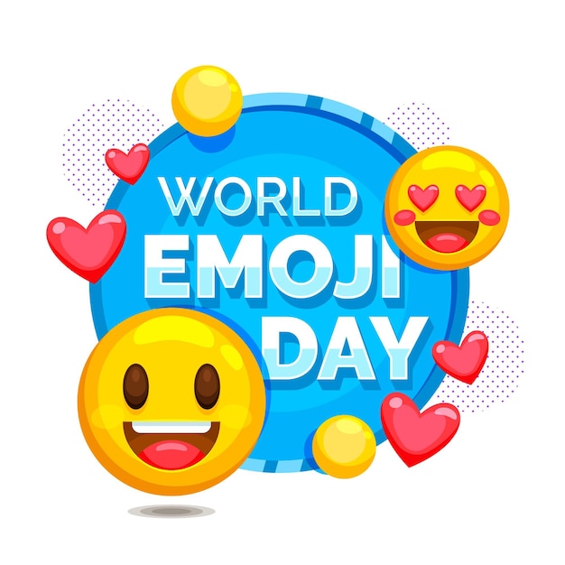 Free Vector | Detailed world emoji day illustration