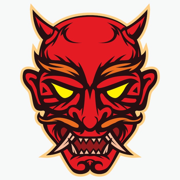 Premium Vector | Devil head art illustration