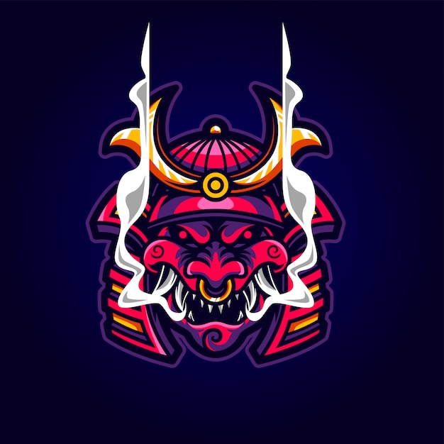 Download Free Devil Oni Samurai E Sport Mascot Premium Vector Use our free logo maker to create a logo and build your brand. Put your logo on business cards, promotional products, or your website for brand visibility.