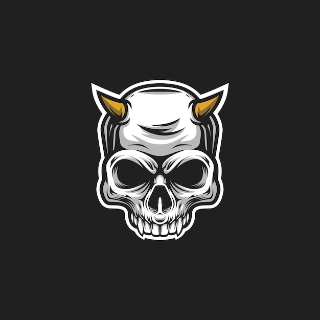 Premium Vector | Devil skull logo