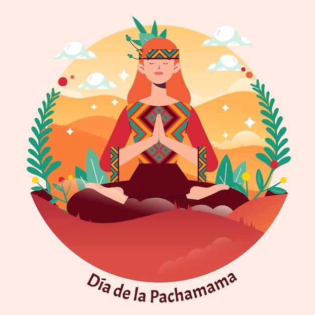 Free Vector Dia De La Pachamama Illustration