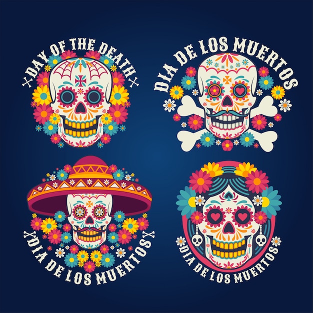 Premium Vector Dia De Los Muertos Parade Set