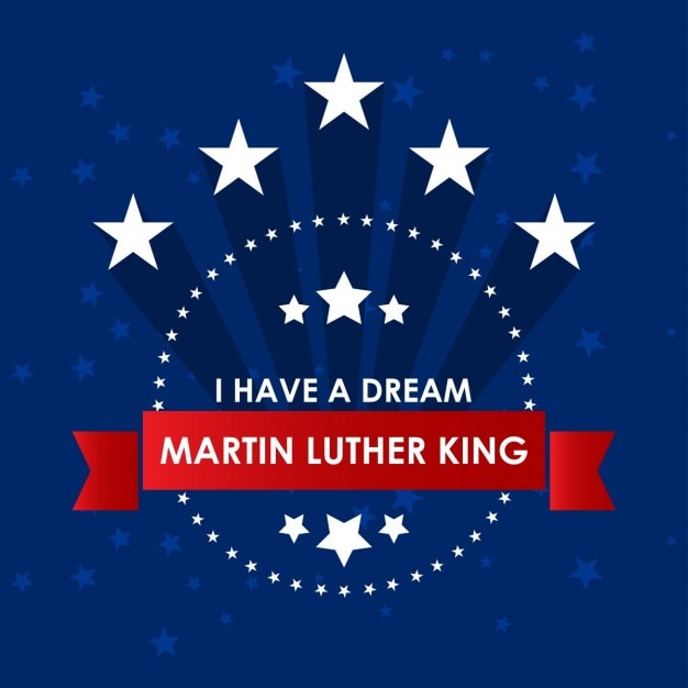 Download Free Vector | Día de martin luther king jr., fondo azul