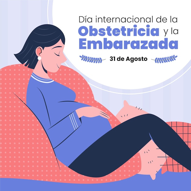 Free Vector | Dia internacional de la obstetricia y la embarazada ...