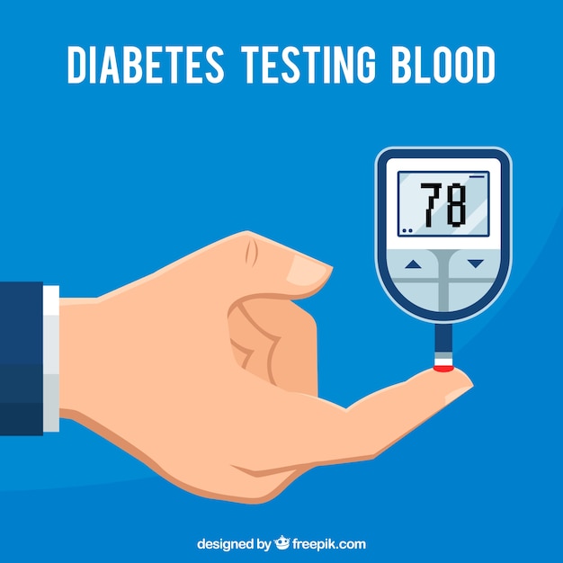 Download Diabetes testing blood background | Free Vector
