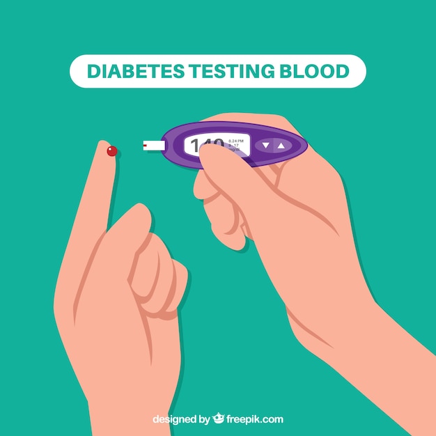 Download Diabetes testing blood background Vector | Free Download