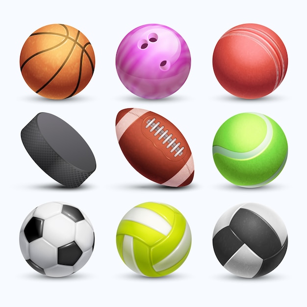 Premium Vector Different 3d Sports Balls Vector Collection Isolated