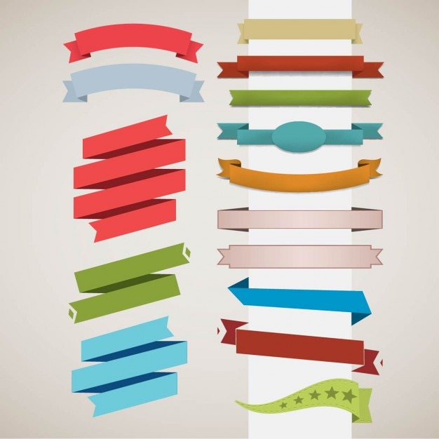 Free Vector | Different colored ribbons