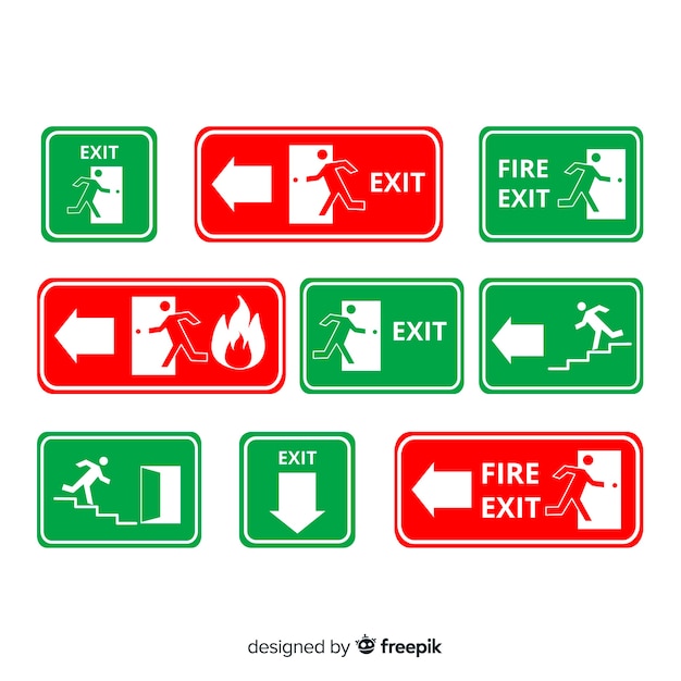 Different exit signs | Free Vector